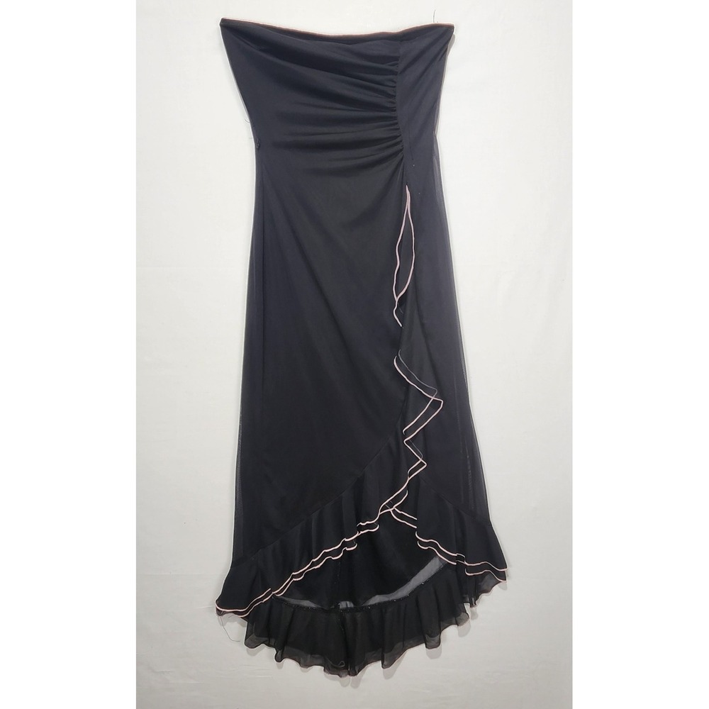 Rampage‎ Women's Y2K Sexy Ruffle Sleeveless Dress Black Size M